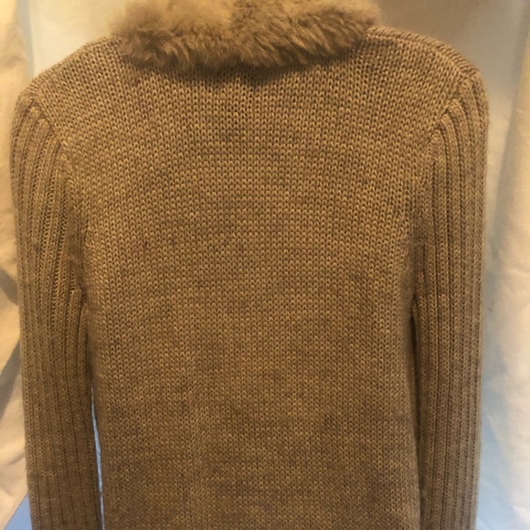 Ella Moss fur shawl collar sweater - Picture 4 of 8